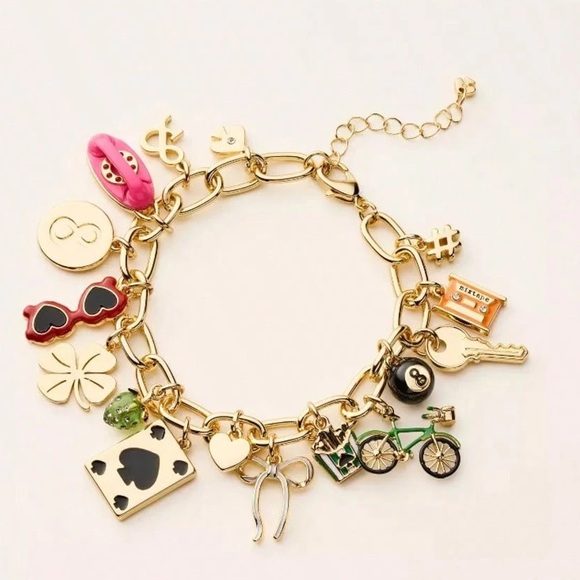 KATE SPADE NEW YORK Mixed Novelty Chunky Charm Bracelet - Kate Spade New York X - Picture 1 of 6